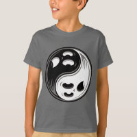 Ghost Yin Yang Black and White