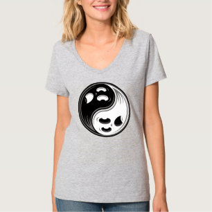 Ghost Yin Yang Black and White T-Shirt