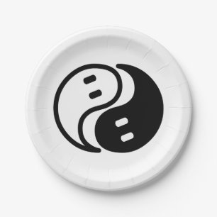 Ghost Yin Yang Paper Plate