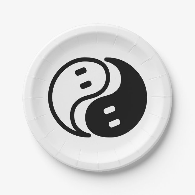 Ghost Yin Yang Paper Plate (Front)