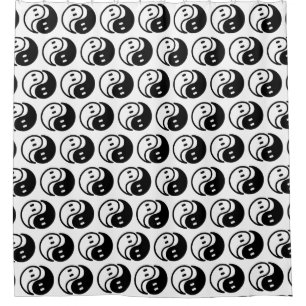Ghost Yin Yang Shower Curtain
