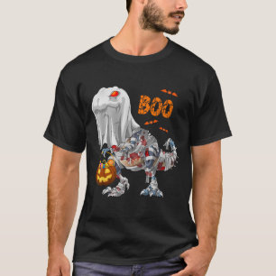Ghost Zombie Mummy Dinosaur Funny Boo Halloween Pu T-Shirt
