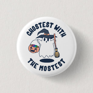 Ghostest Funny Spooky Witch 3 Cm Round Badge