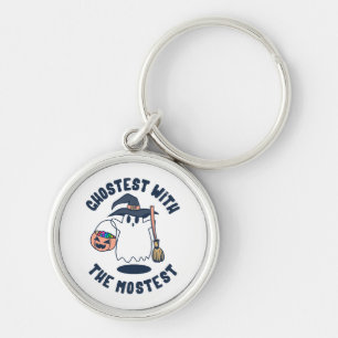 Ghostest Funny Spooky Witch Key Ring