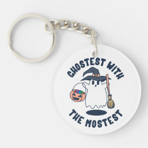 Ghostest Funny Spooky Witch Key Ring