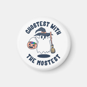 Ghostest Funny Spooky Witch Magnet