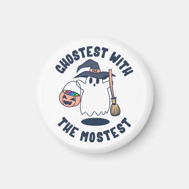 Ghostest Funny Spooky Witch Magnet (Front)