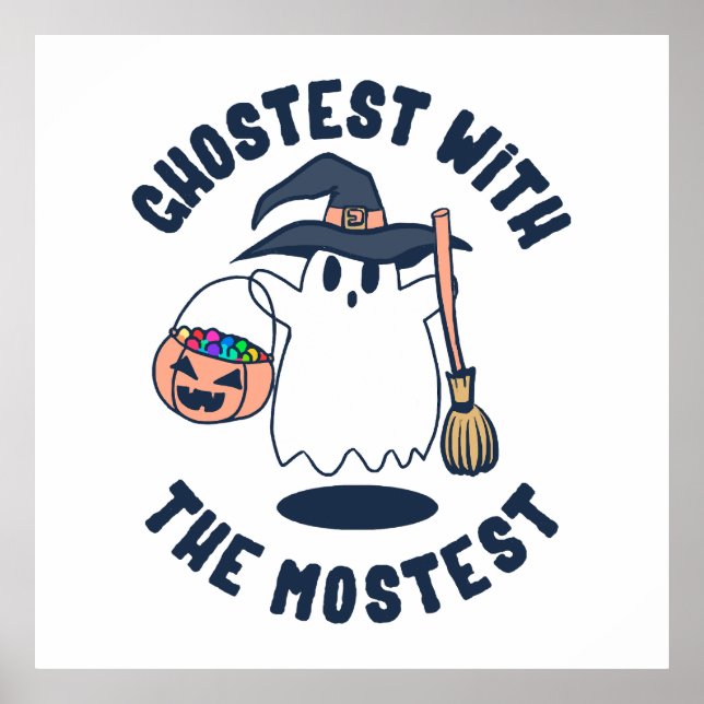 Ghostest Funny Spooky Witch Poster (Front)