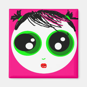 Ghostie Girl Magnet (Hot Pink)