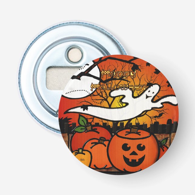 Ghostie Whimsical Halloween FAVORS Bottle Opener (Front)