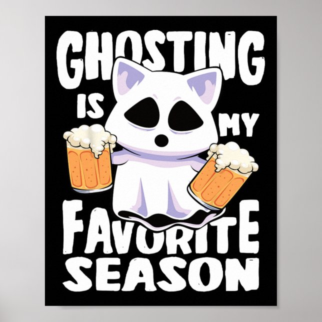 Ghosting Is My Favourite Season Halloween Women Ca Poster (Front)
