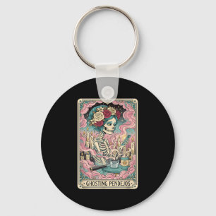 Ghosting Pendejos Funny Día De Los Muertos Tarot C Key Ring