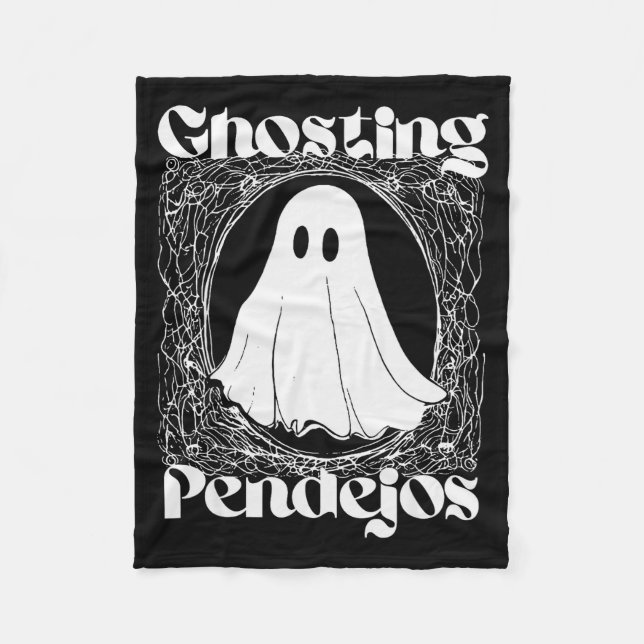 Ghosting Pendejos Funny Mexican Ghost Halloween Hi Fleece Blanket (Front)