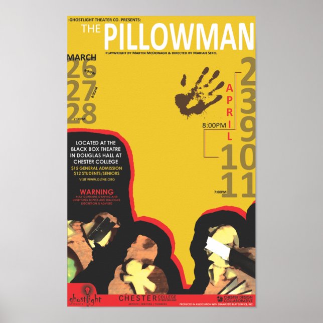 Ghostlight The Pillowman poster (Front)