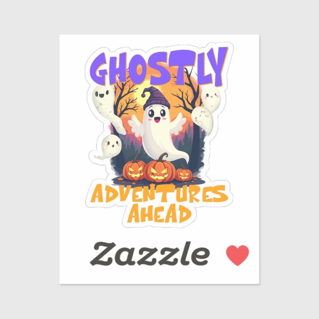 Ghostly Adventures Ahead, Halloween Party Festive (Sheet)