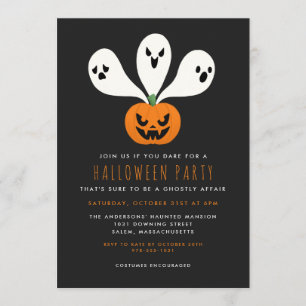 Ghostly Affair Halloween Party Invitation