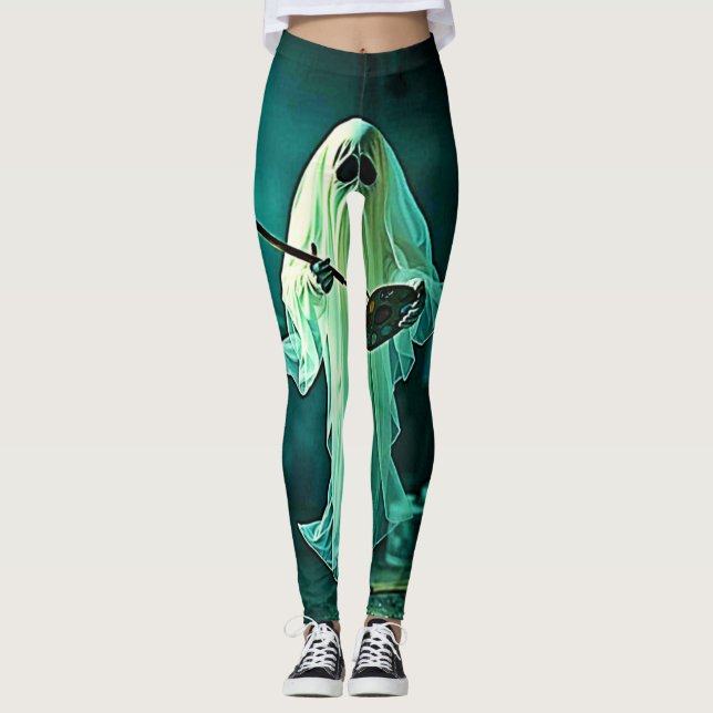 Ghostly Artist's Studio Design Leggings (Front)