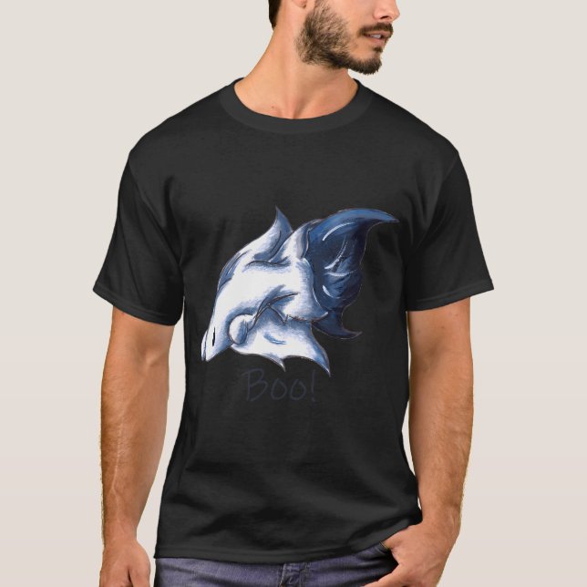 Ghostly Blue (With Text) T-Shirt (Front)