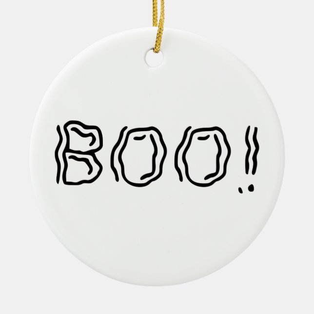 Ghostly Boo! Ceramic Tree Decoration (Front)