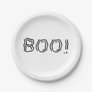 Ghostly Boo! Paper Plate
