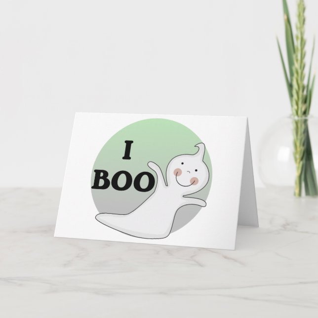 Ghostly Boo Tshirts and Gifts Card (Front)