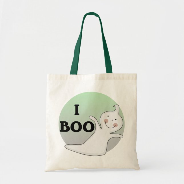 Ghostly Boo Tshirts and Gifts Tote Bag (Front)