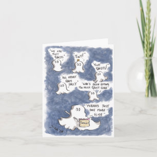 Ghostly Cake Greetings Card