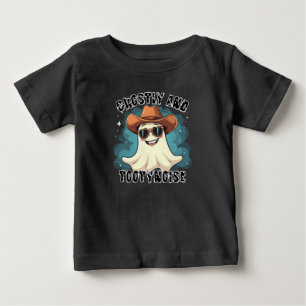 Ghostly Cowboy TootyNoise Cartoon Baby T-Shirt