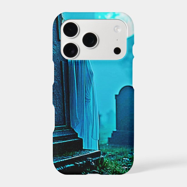 Ghostly Figure in a Graveyard Design (Back)