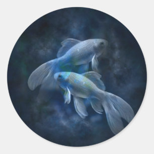 Ghostly Fish Classic Round Sticker