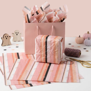 Ghostly Ghosts Pastel Stripe Pattern ID1330 Tissue Paper