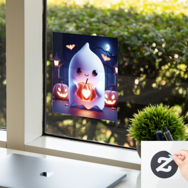 Ghostly Glow Window Cling (Office)