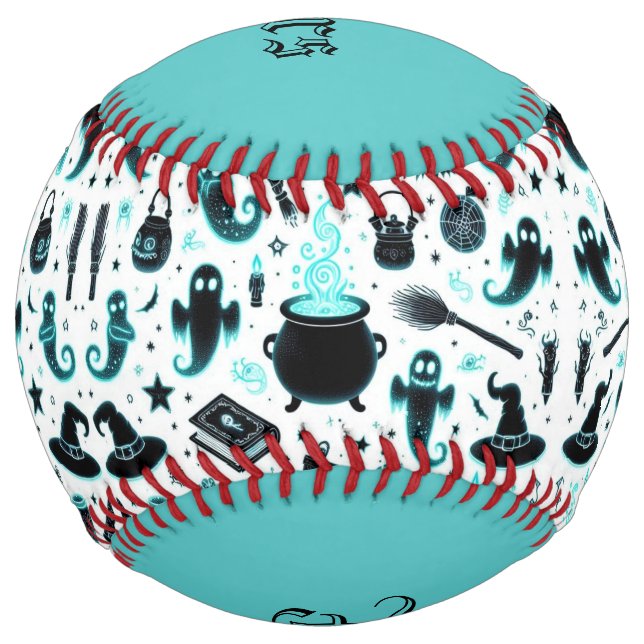 Ghostly Glows (customize) Softball (Front)