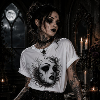 Ghostly Gothic Maiden Tri-Blend Shirt