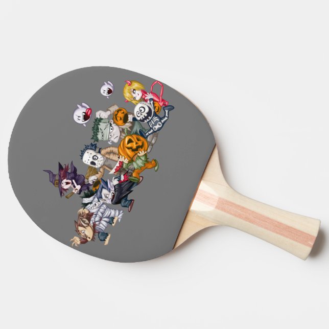 Ghostly Grasp: Halloween Ping Pong Paddle (Side)
