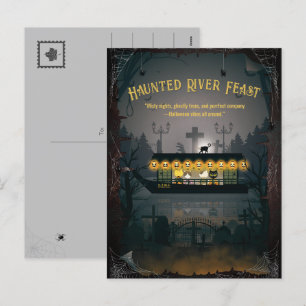 Ghostly Graveyard Cruise Holiday Postcard