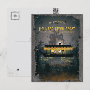 Ghostly Graveyard Cruise Invitation Postcard