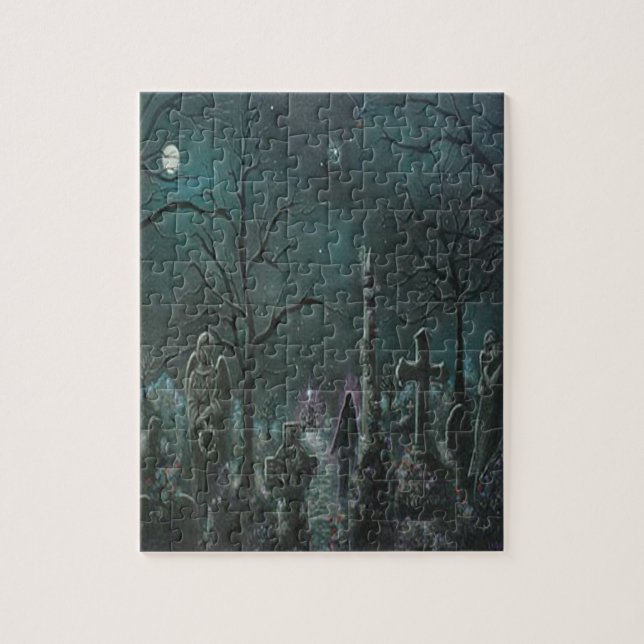 Ghostly Graveyard Jigsaw Puzzle (Vertical)