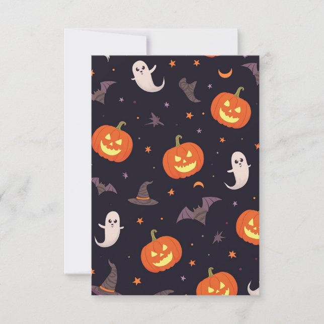 Ghostly Greetings: Bewitched Stationery Set Thank You Card (Front)