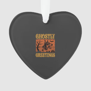Ghostly Greetings Halloween Doberman Cemetery Desi Ornament