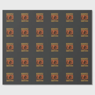 Ghostly Greetings Halloween Doberman Cemetery Desi Wrapping Paper