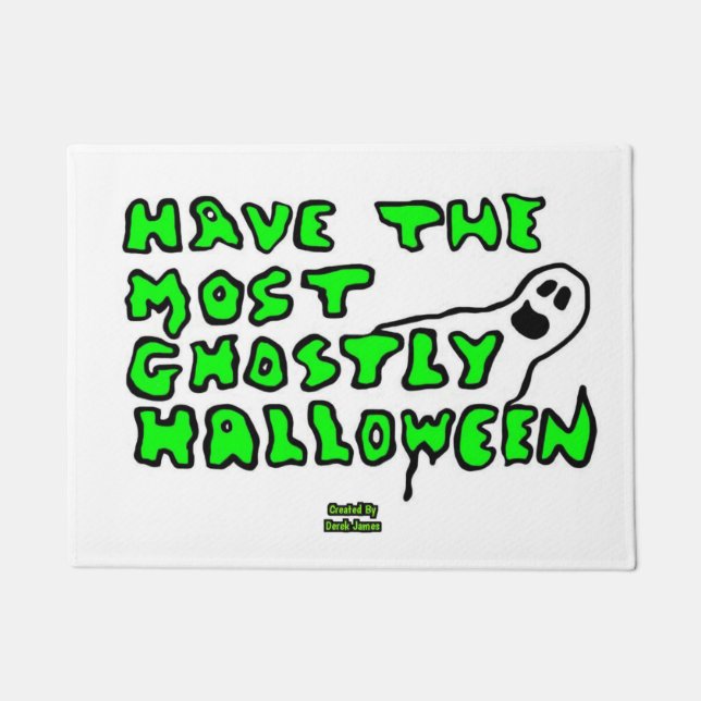Ghostly Halloween Doormat (Front)