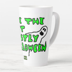 Ghostly Halloween Large Latte Mug