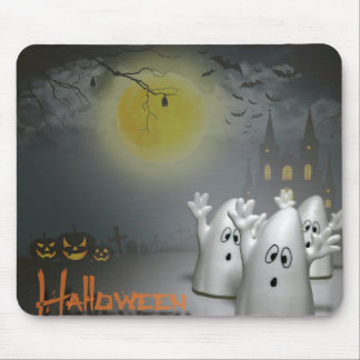Ghostly Halloween Mouse Mat