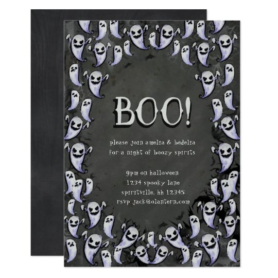 Ghostly Halloween Party Invitation