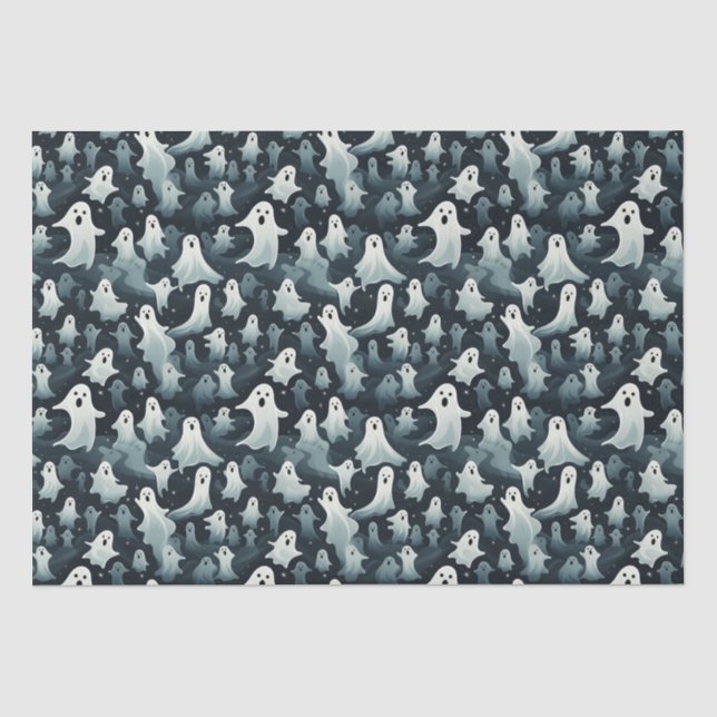 Ghostly Halloween Party Tissue Paper (Front)