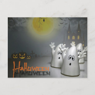 Ghostly Halloween Postcard