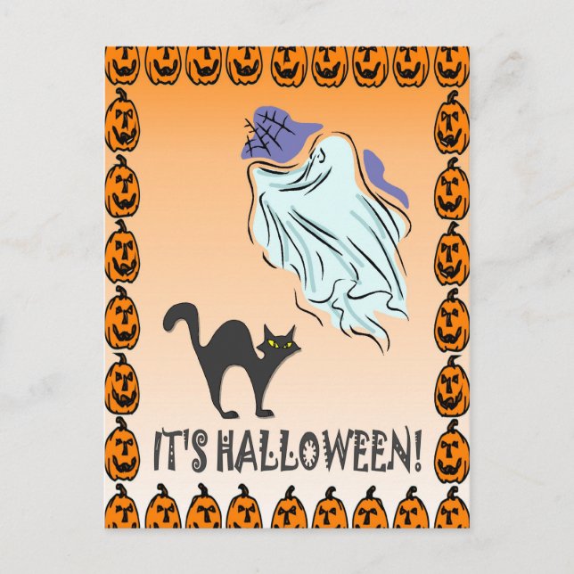Ghostly halloween postcard (Front)