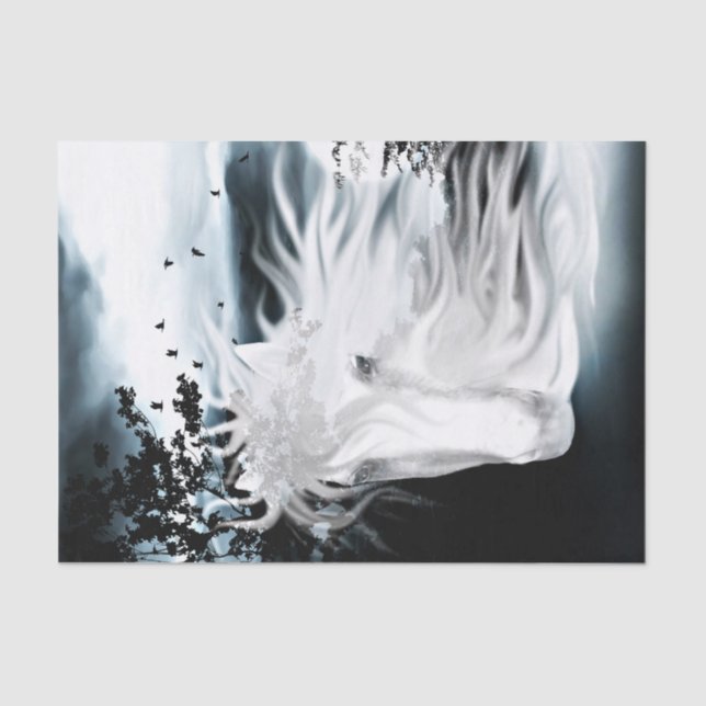 ghostly horse spirit tissue paper (Front)