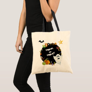 Ghostly Kids Halloween Trick or Treat Tote Bag